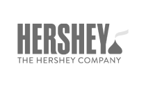 The Hershey Company logo in grayscale.